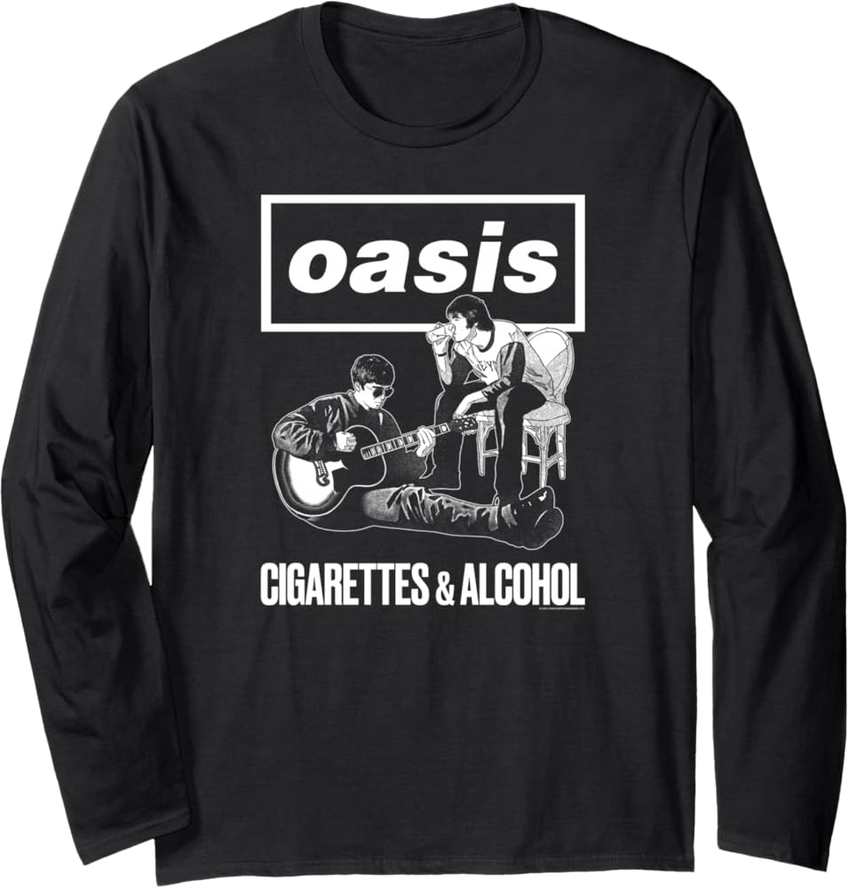 Amazon.com: Oasis – Cigarettes And Alcohol Long Sleeve T-Shirt